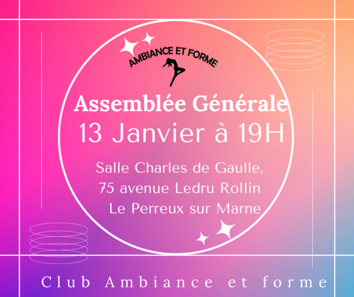 Assemblée Générale – 13 Janvier 2023 19H