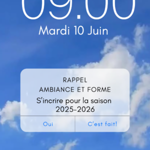 Inscriptions 2025-2026